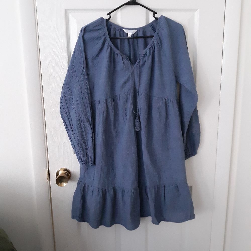 Baby doll boho ruffle dress